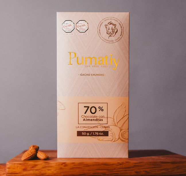 Chocolate Pumatiy 70% Cacao con Almendras