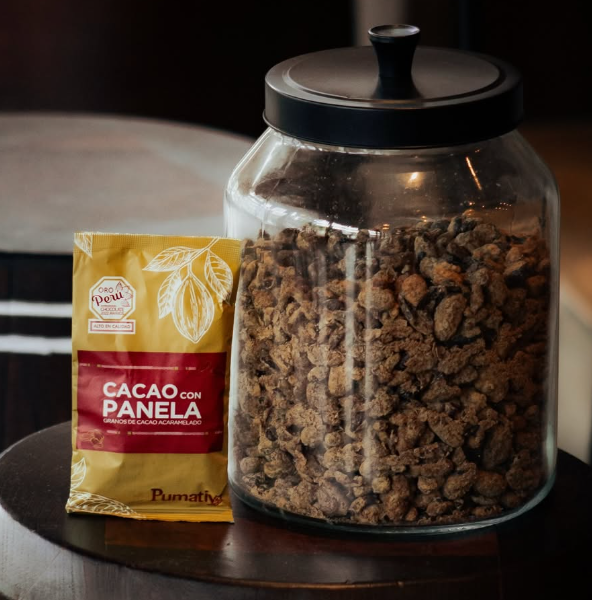 Granos de Cacao Chuncho Acaramelado con Panela